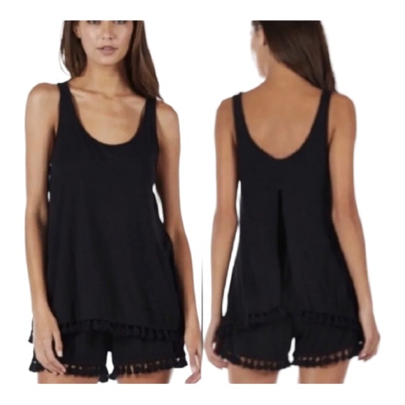 Michael Stars Other - Michael STARS Black Tassel Romper
Open Back Sleeveless Scoop Neck Lite
Comfy S